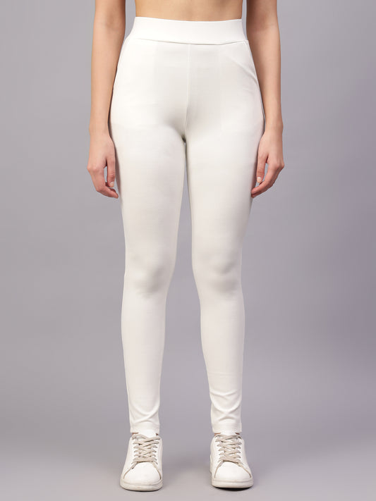 White Solid Jegging